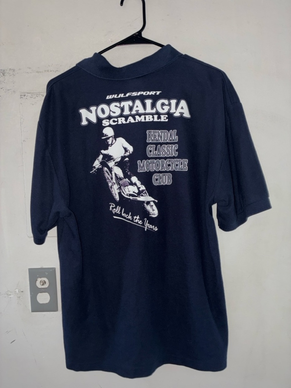 Vintage Wulfsport Racing Polo Motorcycle Graphic Y2K Large